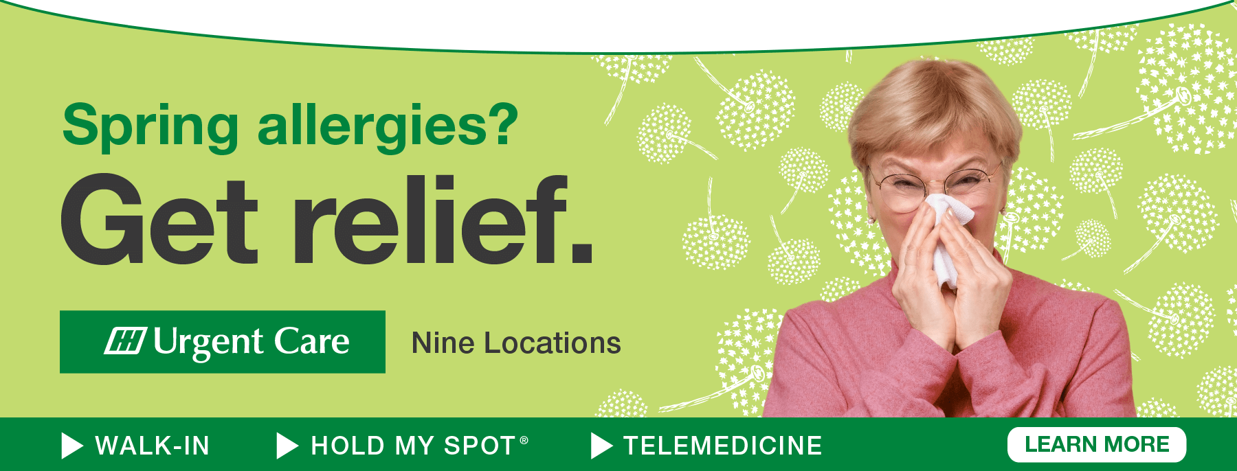 Spring allergies? Get relief! HH Urgent Care